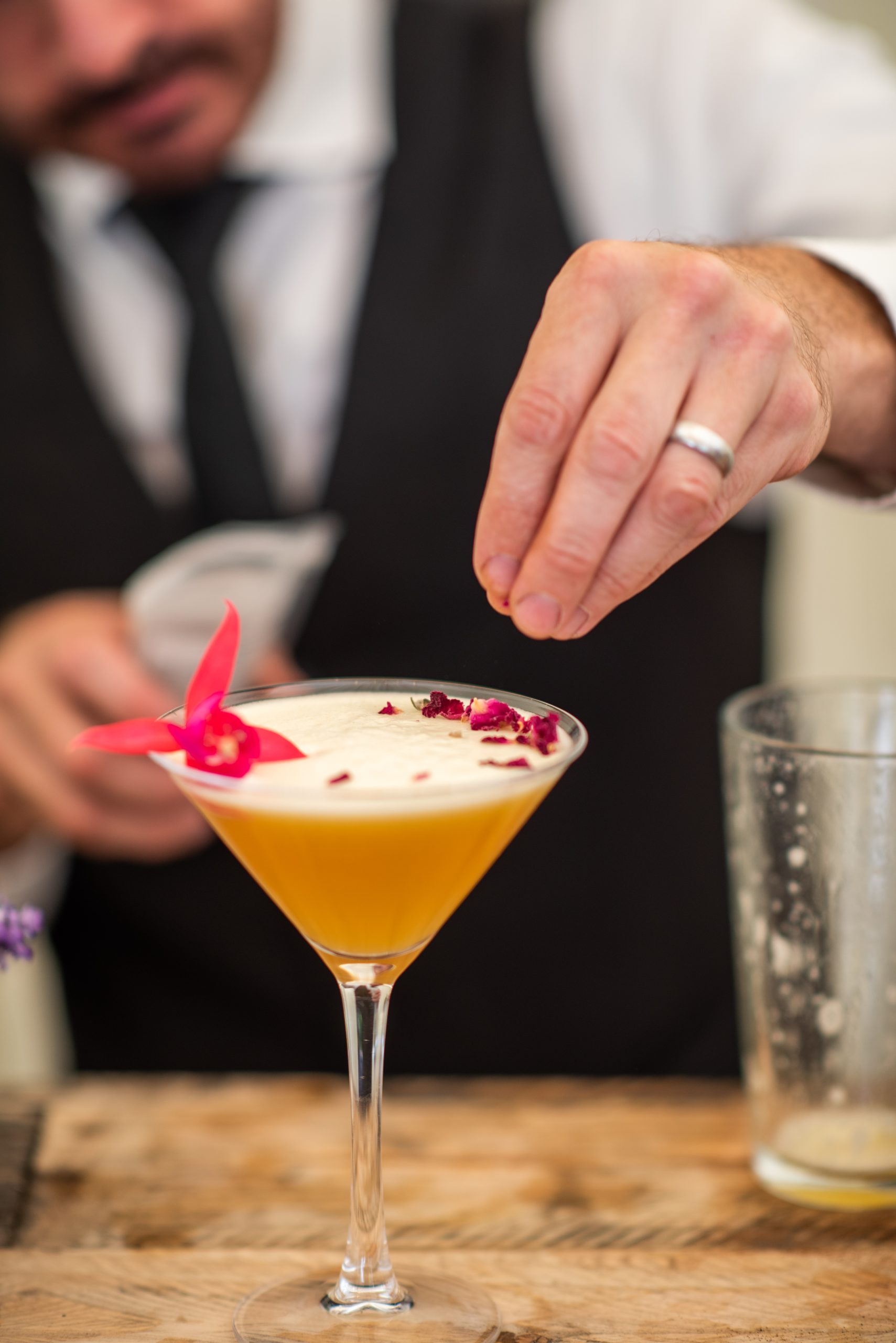 purple-fizz-staff-cocktail-making